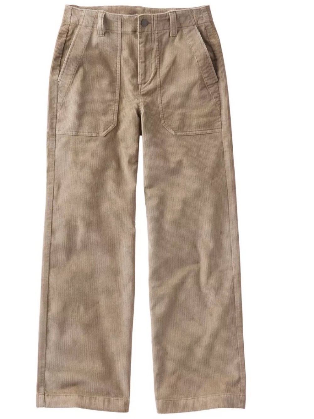 L.L.Bean Women's Straight Leg Corduroy Pants - Tan